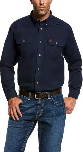 Vista 2 de ARIAT 10031015 - Camisa de trabajo de manga larga para hombre, color caqui plomizo