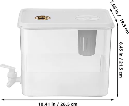 Vista 2 de Dispensador de bebidas para nevera con espita de plástico jugo limonada recipiente de té helado para reuniones familiares y fiestas