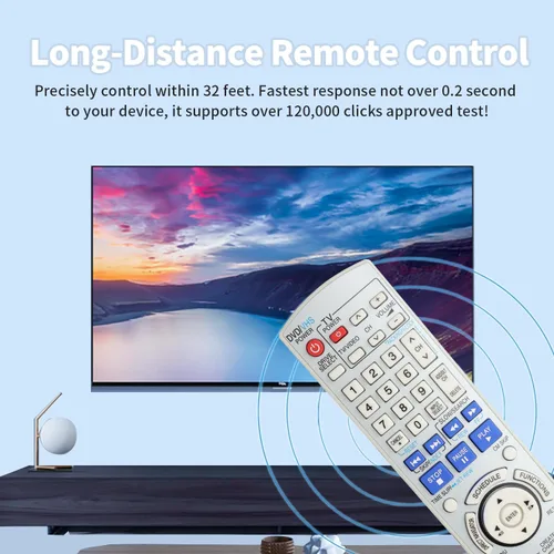 Vista 3 de EUR7659Y70 - Control remoto compatible con grabadora de DVD VCR Panasonic DMR-ES25 DMR-ES35 DMR-ES45 DMR-ES46 DMR-ES25S DMR-ES35V DMR-ES45V