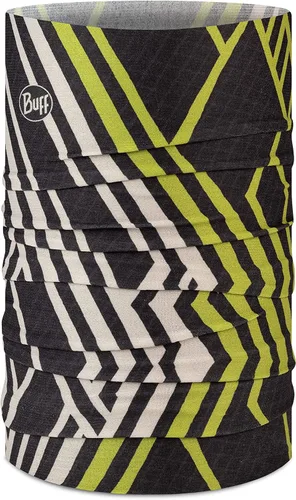 Vista 8 de BUFF CoolNet UV Polaina para el cuello, Protección solar UPF 50, Transpirable, Versátil, Mascarilla de secado rápido, Negro y Azul, Talla para Lazs