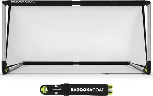 Vista 10 de BazookaGoal Portería desplegable de marco sólido original, mini portería de fútbol plegable para niños y adultos, poste de portería portátil, fácil