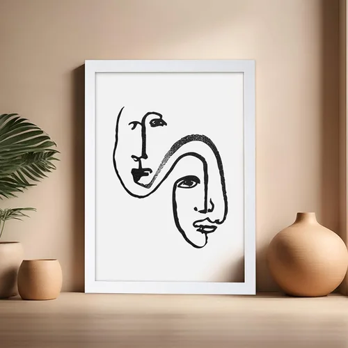 Vista 120 de Poster Master Faces Poster - Retro Women Print - Portrait Art - Sketch Illustration - Abstract Artwork - Woman Design - Chic Boho Design - Great