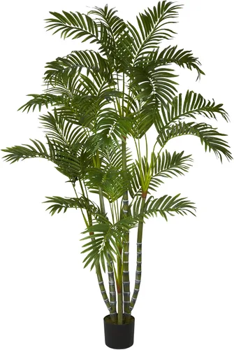 Vista 3 de Nearly Natural Árbol de seda de palmera areca de 4 pies
