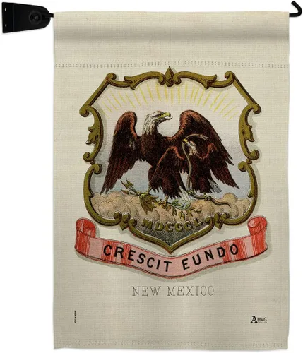 Vista 5 de Coat of arms New Mexico Garden Flag Americana States USA American Territories Republic Country Particular Area Small Decorative Gift Yard House