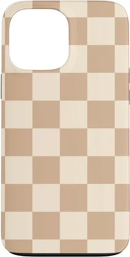 Vista 24 de Light Beige Classic Checkered Big Checkerboard Case for iPhone 17