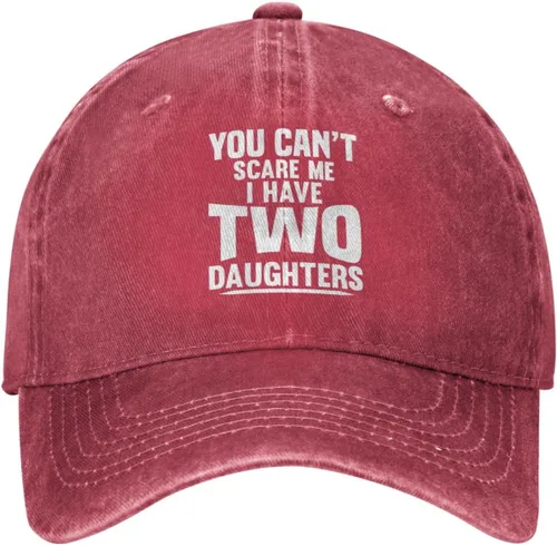 Vista 11 de You Can't Scare Me I Have Two Daughters Hat for Women Dad Hats Cute Hat