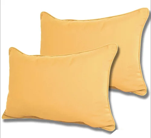 Vista 5 de Comfort Classics Sunbrella - Juego de 2 almohadas lumbares para exteriores e interiores (beige antiguo)