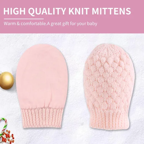 Vista 40 de Guantes de punto para bebés, niños y niñas, guantes de invierno para recién nacidos, guantes de 0 a 3 años