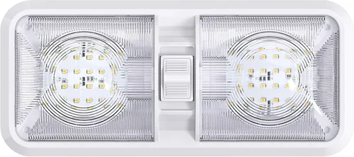 Vista 7 de Aplique de luz LED para techo de RV con doble cúpula y interruptor de encendido/apagado para iluminación interior de coche/RV/remolque/camper/barco
