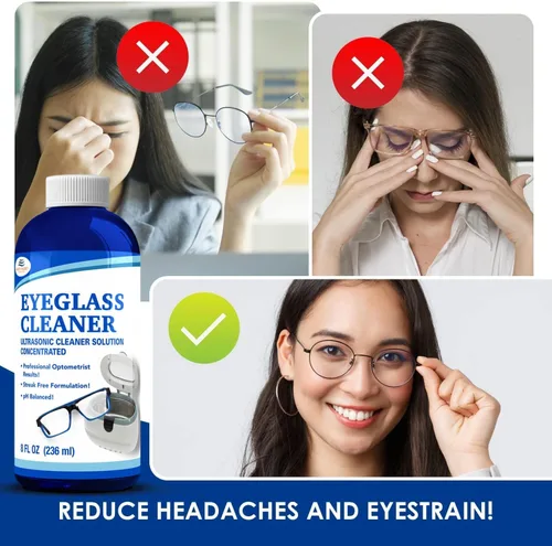 Vista 3 de NORTHWEST ENTERPRISES Solución de limpiador ultrasónico de gafas. Limpiador de gafas ultrasónico concentrado para uso en máquinas sónicas