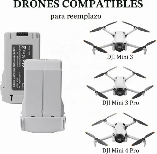 Vista 3 de Mini 4 Pro Batería Plus para DJI, Batería de Vuelo Inteligente de 3850mAh-7.38V Plus para Reemplazo de Serie de Dron DJI Mini 3 Pro