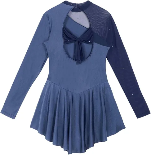 Vista 4 de easyforever Vestido de ballet latino para mujer y adolescentes, uniforme de equipo de patinaje, falda tutú, leotardo
