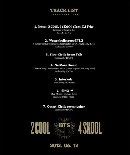 Vista 3 de BTS Kpop Bangtanboys Álbum individual 2 Cool 4 Skool CD libro de fotos