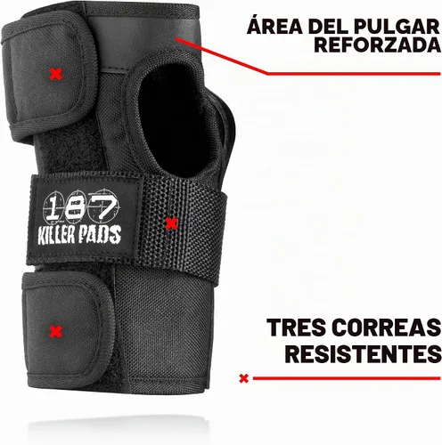 Vista 2 de Protector de muñeca por 187 Killer Pads Negro
