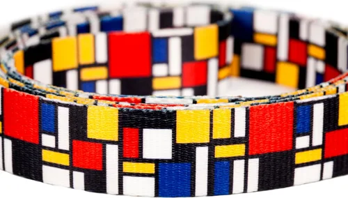 Vista 2 de Collar de perro Mondrian respetuoso con el medio ambiente, 10-15 pulgadas, pequeño