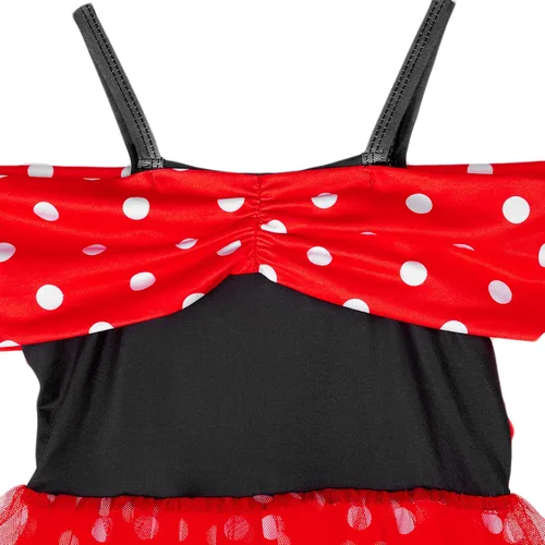 Vista 2 de Minnie Costume for Girls Polka Dots Princess Dress Kids Sleeveless Sling Cute Cartoon Halloween Cosplay Party Dress Up