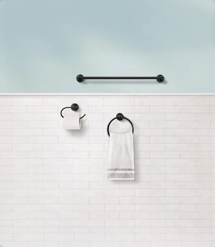 Vista 2 de Moen Preston DN8408BL Soporte para papel, negro mate