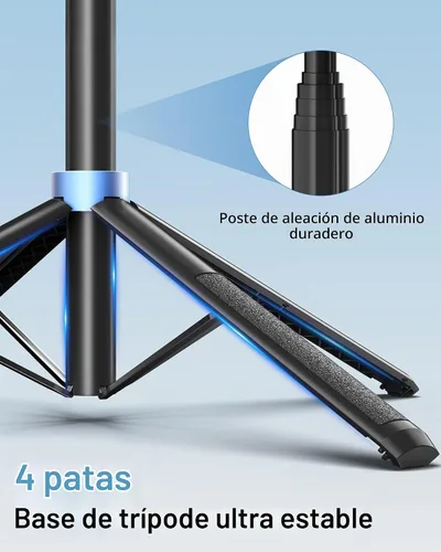 Vista 7 de Eocean 71 "4 patas selfie stick trípode para GoPro Osmo Pocket 3 insta360 Compatible con iPhone y Android, mango de rotación de 360° y control