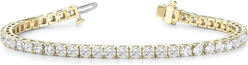 Vista 9 de Pulsera de tenis clásica de 3 a 50 quilates con diamantes de oro de 14 Oro blanco de 14 quilates.