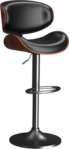 Vista 17 de YaFiti Taburetes de bar modernos giratorios, taburetes de bar altura de mostrador con respaldo para bar, cocina, comedor, color marrón
