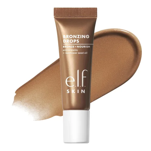 Vista 9 de e.l.f. SKIN - Gotas bronceadoras, bronceador líquido para rostro y piel, crea un brillo bañado por el sol, infundido con vitamina E, vegano y libre