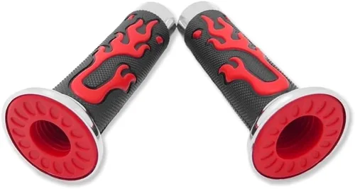 Vista 2 de XH4071 - Empuñaduras de Gel Rojo Confort 0.984 in 1" Compatible con Sportsbike Motocicleta ATV KTV CB
