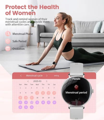 Vista 6 de LIGE Smart Watch for Women, 1.43" AMOLED Screen Smartwatch with Answer/Make Call for iOS/Android, Fitness Tracker with 120+ Sport Modes