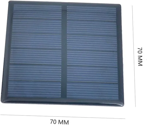 Vista 4 de 10 unids epoxi panel solar 5.5 V 190 mA mini panel de células solares policristalinas 70 mm x 70 mm/2.76 "x 2.76" para energía solar mini células