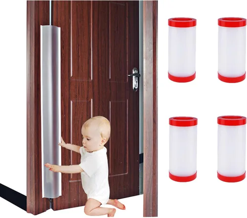 Vista 9 de Protector de pellizco de puerta a prueba de bebés, cubierta de bisagra de puerta, protector de puerta para seguridad de los dedos de los niños