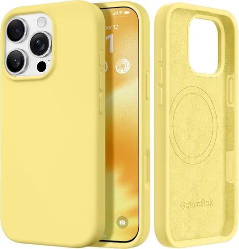 Vista 97 de GolbinBox Funda magnética para iPhone 17, compatible con MagSafe, cubierta de silicona integrada para control de cámara, funda de silicona líquida a