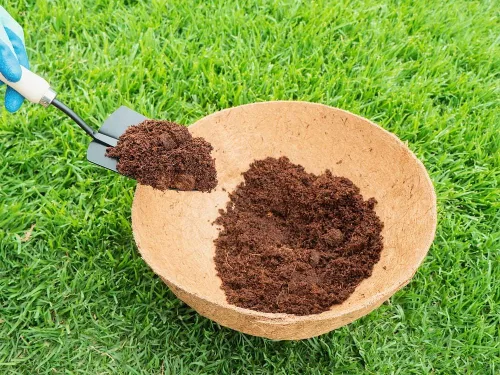 Vista 3 de Envelor Revestimientos de coco para macetas, revestimientos de repuesto para cestas colgantes, revestimientos de coco para macetas, cestas