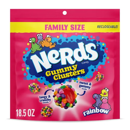 Vista 11 de NERDS Gummy Clusters Candy, arcoíris, crujiente y gomoso, 3 onzas (paquete de 12)