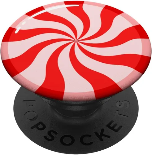 Vista 6 de PopSockets MagSafe PopGrip de caramelo de menta navideño para iPhone