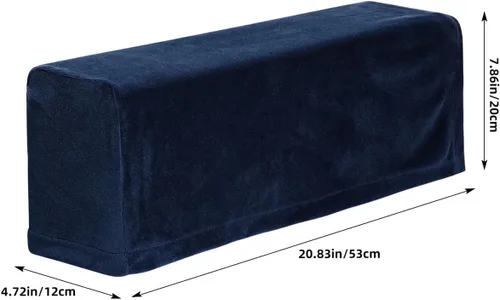 Vista 5 de Juego de 2 fundas para reposabrazos de felpa suave y elástica, protectores de reposabrazos para sillas, sofás, fundas de brazo de sofá, fundas