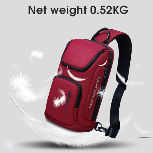 Vista 7 de BANGE Sling Bag, Waterproof Men's Chest Bag Shoulder bags Crossbody Sling Backpack for Men