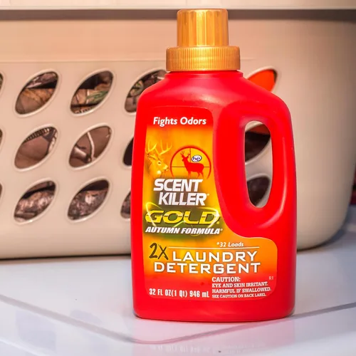 Vista 3 de Scent Killer Gold Autumn Formula Eliminador de olores Detergente para ropa para equipo de caza, 32 onzas líquidas