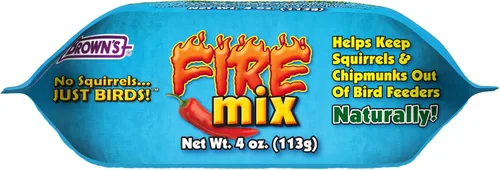 Vista 3 de F.M. Browns - Mezcla de fuego con chile. Comedero para pájaros salvajes, ardillas y ardillas disuasorio. 4 onzas.