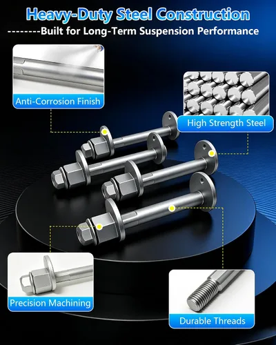 Vista 5 de 4 pernos y tuercas de leva para brazo de control inferior delantero para Dodge Ram