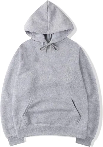 Vista 2 de Sudaderas con capucha para hombre, de algodón ligero, con bolsillos grandes, casual, holgada, con capucha, manga larga, acolchada, sin botones