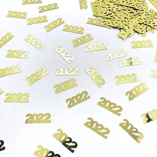 Vista 11 de Confeti Año 2022 Negro - Paquete al por menor #7220 QS0