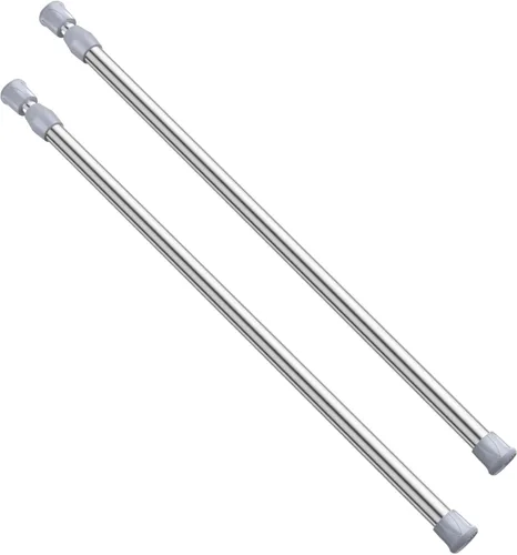 Vista 18 de AIZESI Varillas de cortina de tensión de resorte Barra de tensión corta (blanco, 8" a 12"-2Pcs)