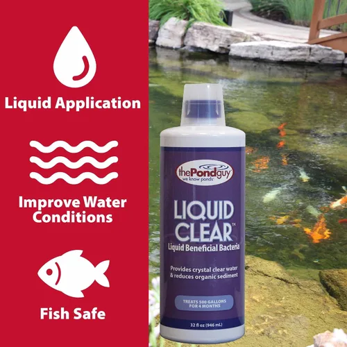 Vista 7 de The Pond Guy LiquidClear - Limpiador beneficioso para estanques de bacterias para jardines acuáticos al aire libre y estanques pequeños, reductor