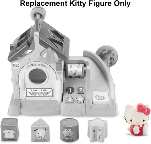 Vista 2 de Pieza de repuesto para Fisher-Price Sanrio Baby Activity Playhouse Playset – HGR34 ~ Figura de gatito de repuesto ~ Inspirado en Hello Kitty