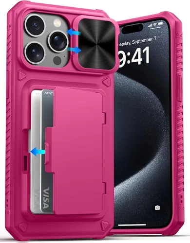 Vista 33 de ATATOO Funda Cartera para iPhone Air, Portador de Tarjetas Integrado (3-5 Tarjetas) [Bloqueo RFID] y Cubierta Deslizante para Cámara, Protección