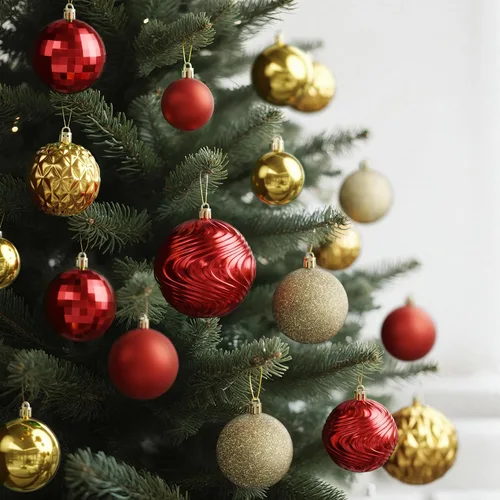 Vista 6 de Christmas Tree Ornaments - 36 PCS Shatterproof Christmas Ball Ornaments Set for Holiday, Wreath & Party Decorations (Multi-Size, Red, Gold)