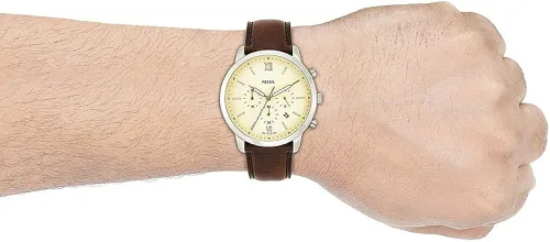 Vista 10 de Fossil Men's Neutra Stainless Steel and Leather Quartz Chronograph Watch
