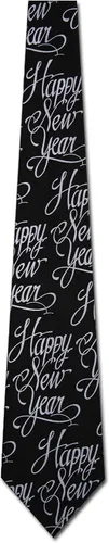 Vista 5 de Three Rooker Corbata formal negra feliz año nuevo, Negro