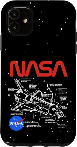Vista 8 de NASA Carcasa con logotipo de Space Shuttle Schematic para iPhone 17