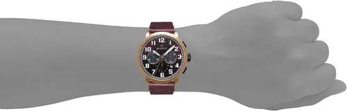 Vista 3 de Starion Reloj Gunner para hombre, mecanismo de cronógrafo japonés, resistente al agua, subesferas hundidas, cuarzo analógico, caja de 1.673in, caja