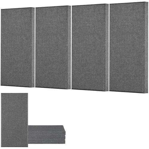 Vista 13 de VEVOR 4 piezas de paneles acústicos, paneles de absorción de sonido de fibra de vidrio de 2 pulgadas de espesor y 23.6 x 11.8 pulgadas, tableros